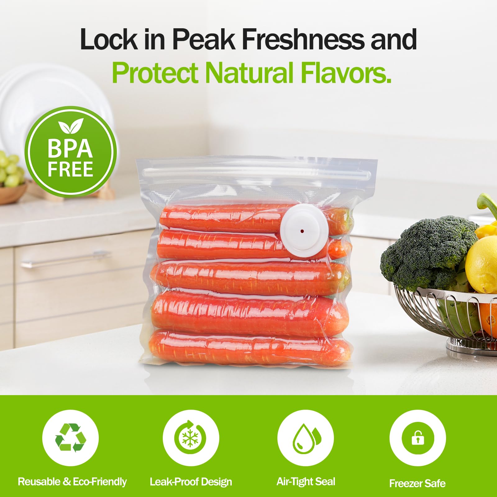 Mason Jar Vacuum Bags 10PCS