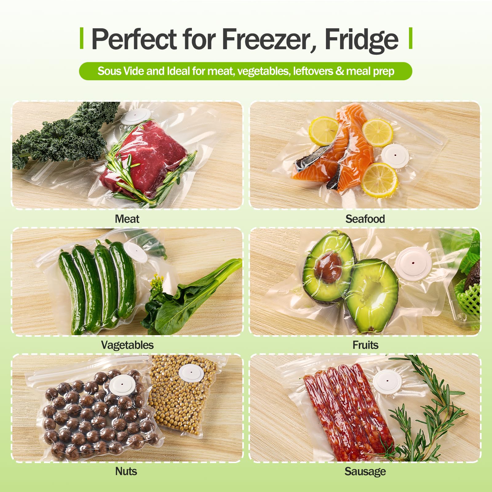 Mason Jar Vacuum Bags 10PCS